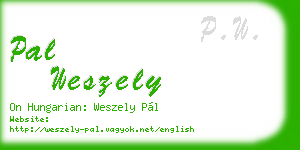 pal weszely business card